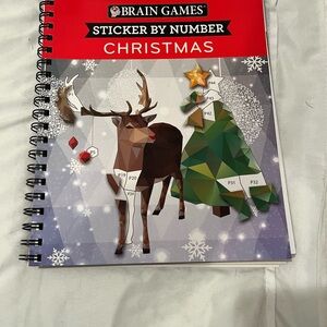 Brain Games Christmas Sticker by Number Book